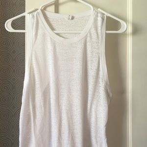 Lululemon sheer white top